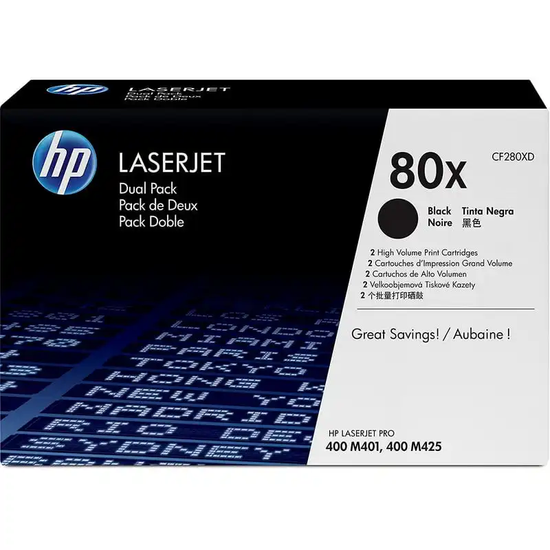 HP 80X Pack Ahorro Tóner Original Laserjet Alta Capacidad Negro