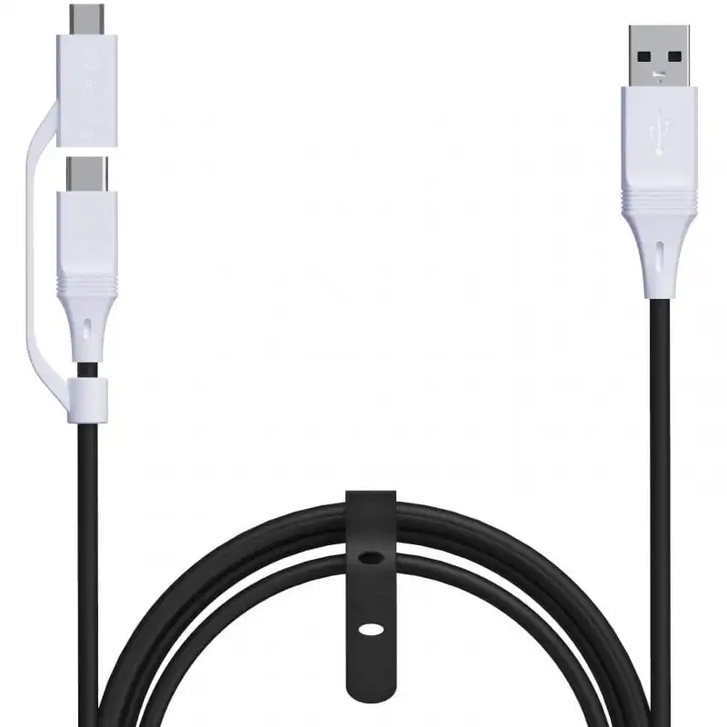 Raptor CC200 Cable USB 2.0 a USB-C/Micro USB 2.75m Blanco