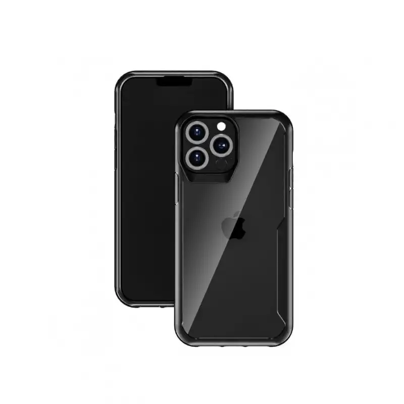 Muvit for Change Funda Shockproof 2m Transparente/Negra para iPhone 13 Pro Max