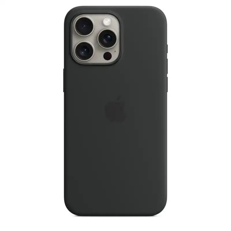 Apple Funda de Silicona con MagSafe Negra para iPhone 15 Pro Max