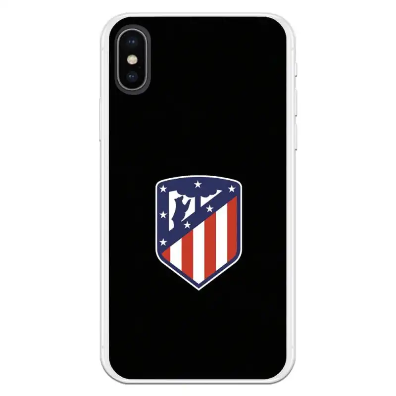 Funda Licencia Oficial Atlético de Madrid Escudo Fondo Negro para iPhone X