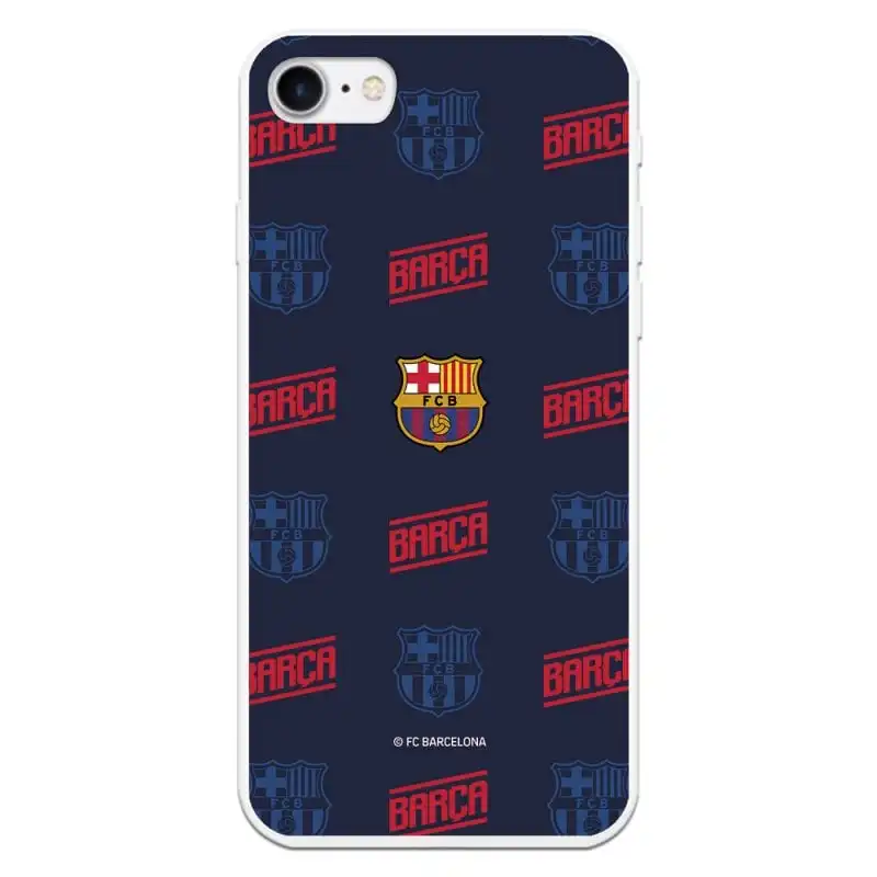 Funda Licencia Oficial FC Barcelona Escudo Patrón Rojo y Azul para iPhone 7