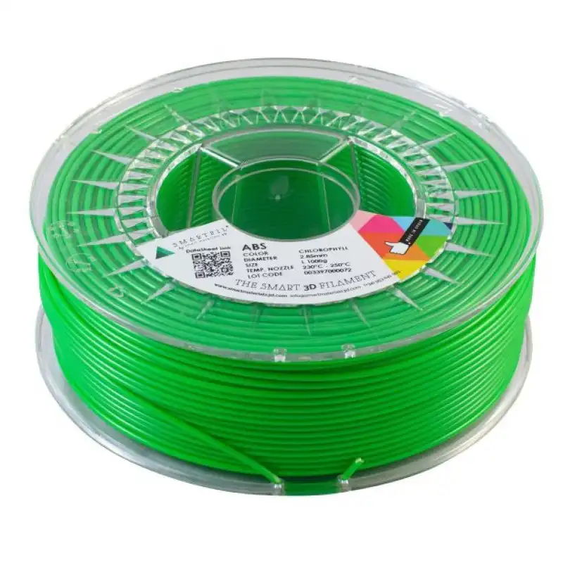 Smartfil ABS Filamento 3D Acabado Liso con Acetona 2.85mm 1Kg Chlorophyll