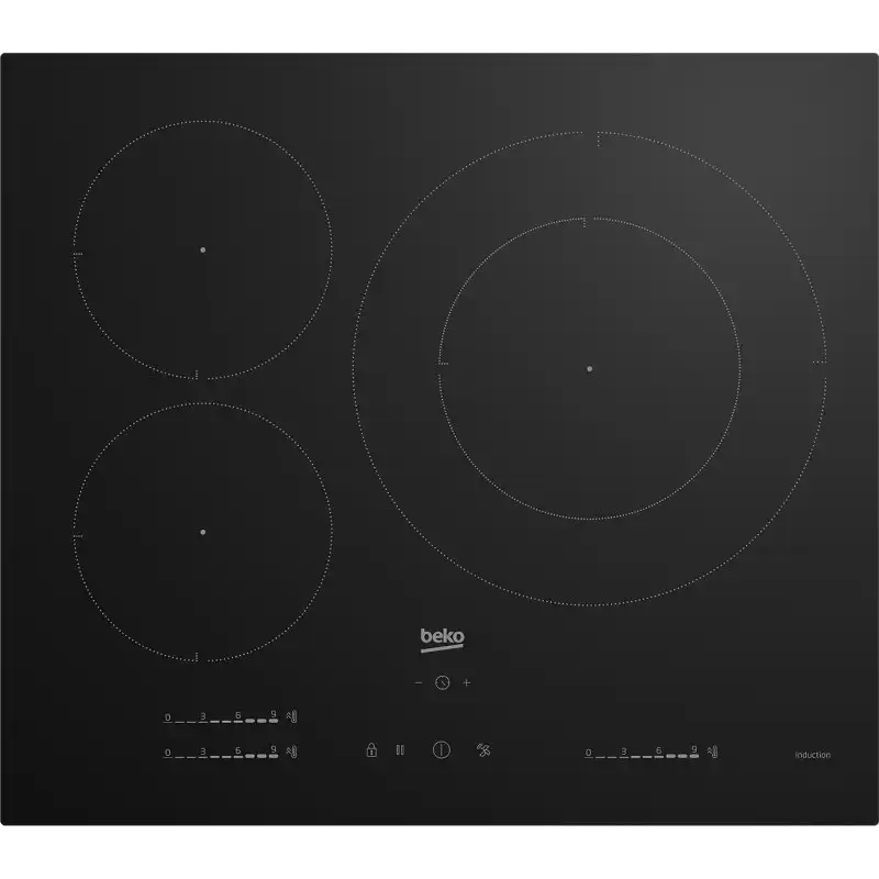 Beko HII 63720 UT Placa de Inducción 3 Zonas Negra