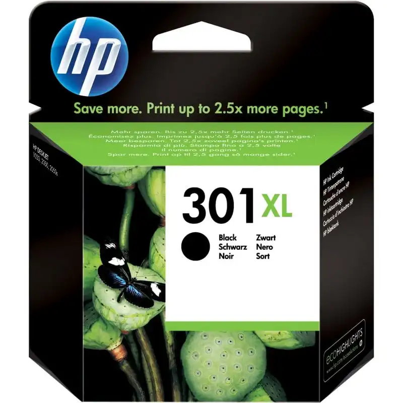 HP 301XL Cartucho Tinta Alta Capacidad Original Negro