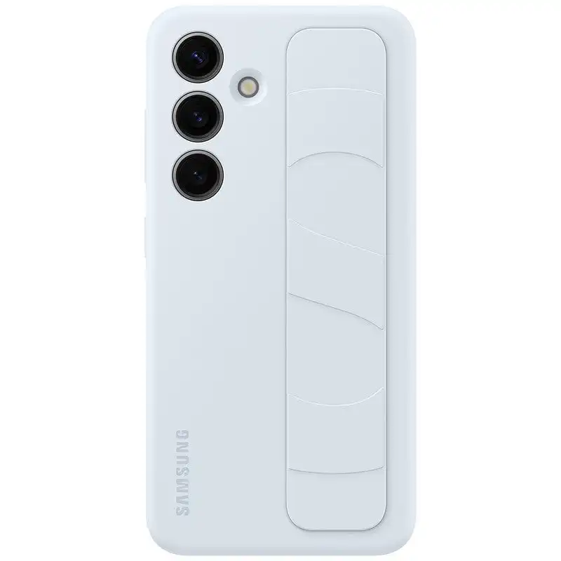 Samsung Standing Grip Case Funda con Soporte Azul Claro para Galaxy S24