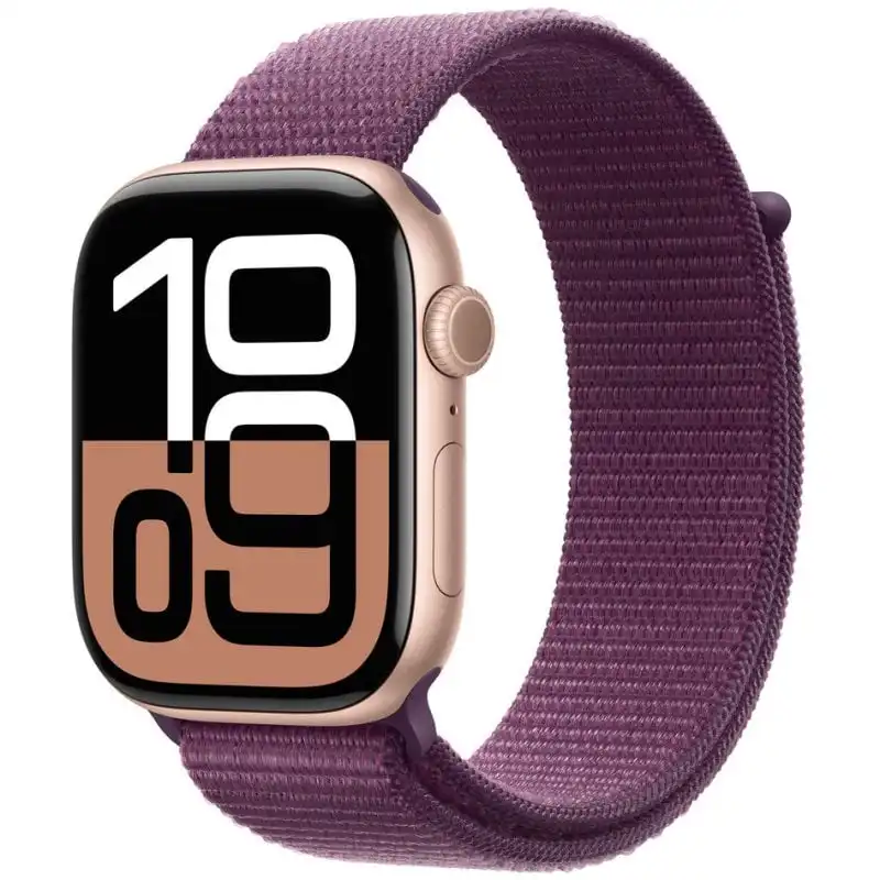 Apple Watch Series 10 GPS + Cellular 46mm Caja Aluminio Oro Rosa con Correa Loop Deportiva Ciruela