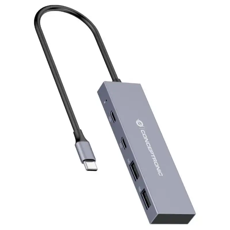 Conceptronic HUBBIES13G Hub USB-C 3.2 10Gbps 2x Puertos USB-C + 2x Puertos USB-A