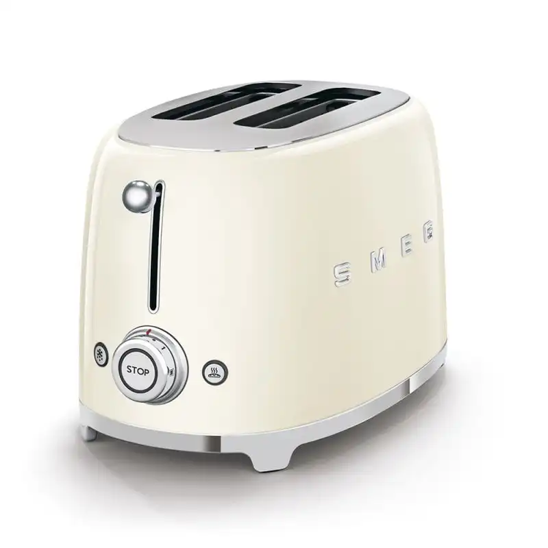 Smeg TSF01CREU Tostadora 2 Rebanadas 950W Crema