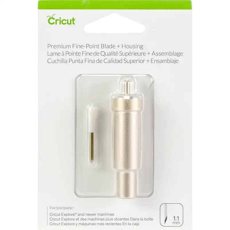 Cricut Kit Cuchilla de Punta Fina Premium + Adaptador Portacuchillas