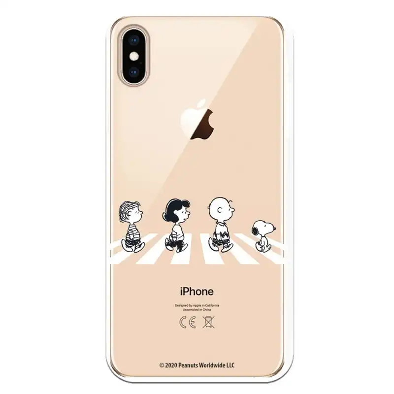 Funda Oficial de Peanuts Personajes Peatones Snoopy para iPhone XS Max