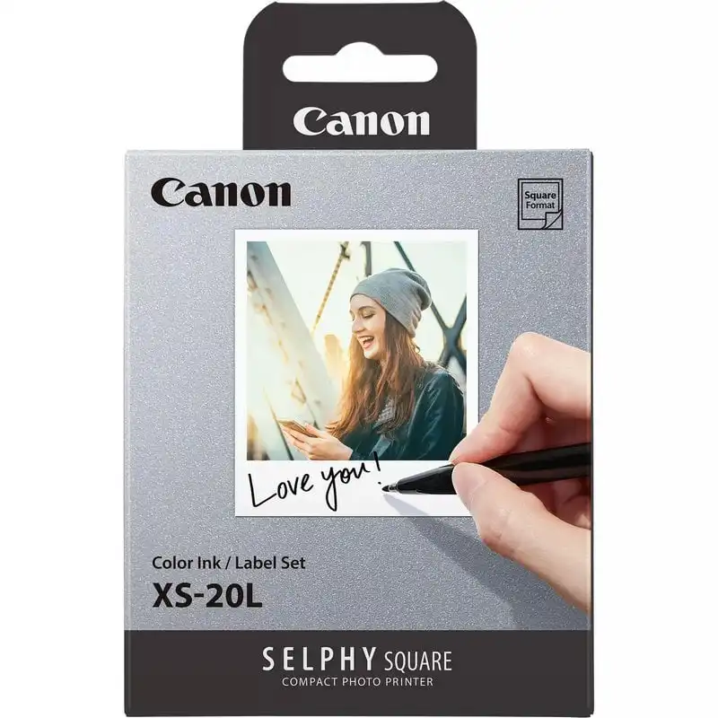 Canon XS-20L Conjunto de Papel + Tinta de Color 20 Hojas para Selphy Square QX10