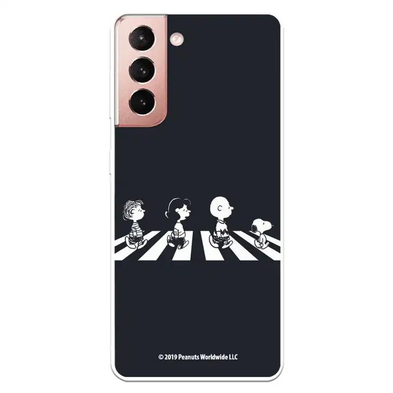 Funda Oficial de Peanuts Personajes Beatles Snoopy para Samsung Galaxy S21