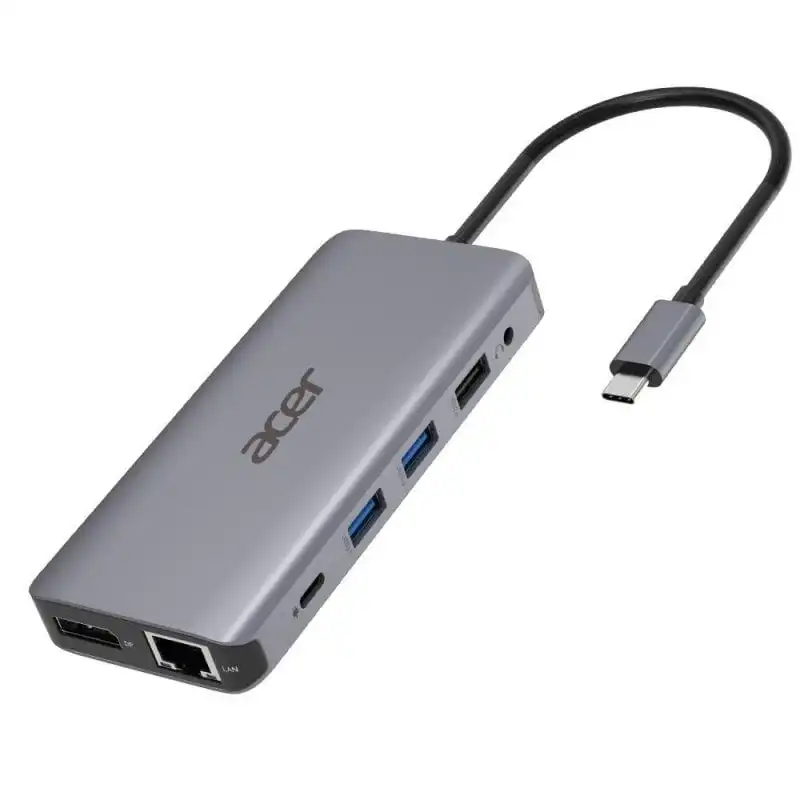 Acer Docking Station 12 en 1 USB-C a USB/HDMI/DP/RJ45 Plata