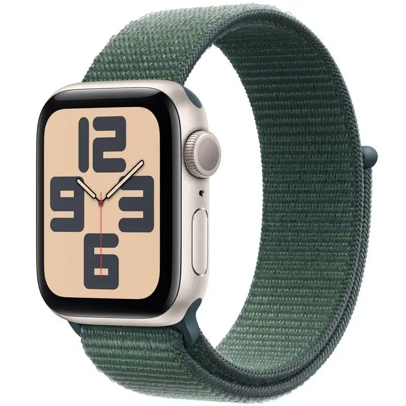Apple Watch SE GPS 40mm Caja de Aluminio Blanco Estrella con Correa Loop Deportiva Verde Lago