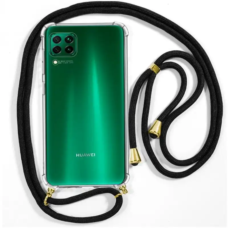 Cool Funda con Cordón Negro para Huawei P40 Lite