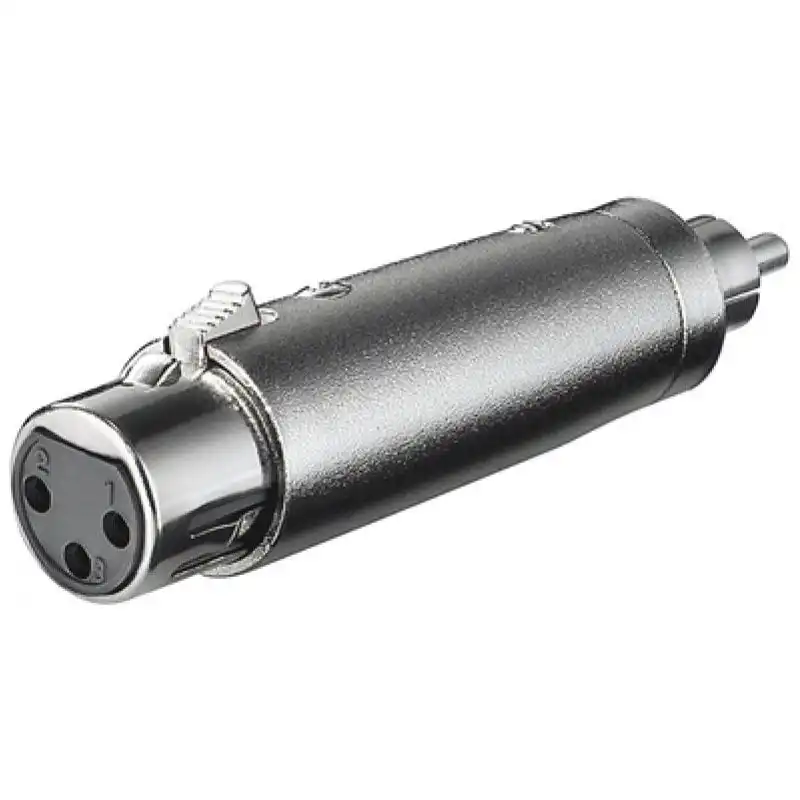 Goobay Adaptador XLR Hembra a RCA Macho Gris