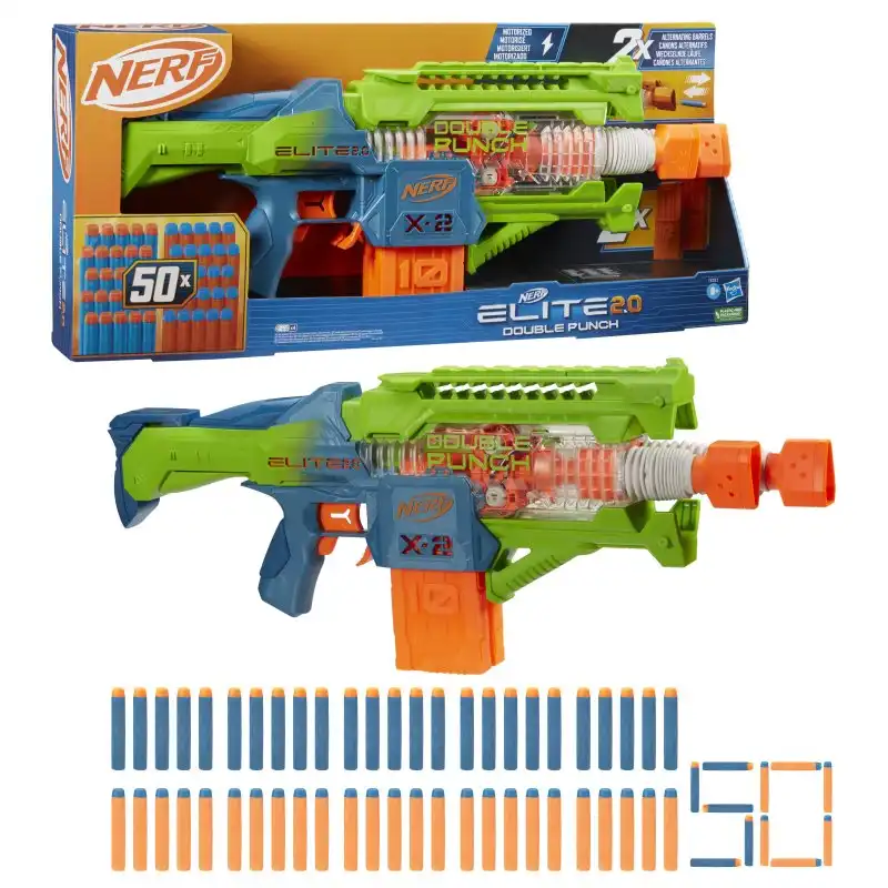 Hasbro Original Nerf Elite 2.0 Lanzador Double Punch
