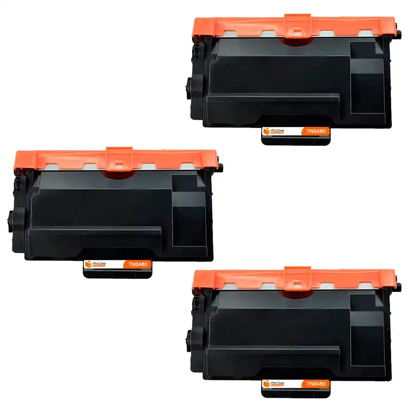 Pccom Essential Brother TN3430/TN3480 Tóner Compatible Negro Pack 3
