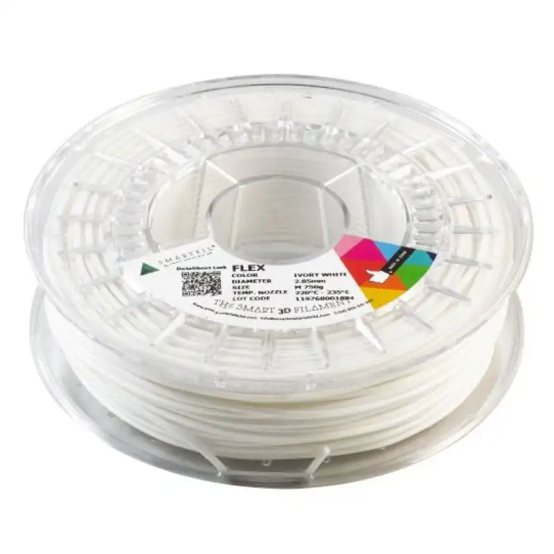 Smartfil Flex 93a Filamento Flexiprint 3D 2.85mm 750g Ivory White