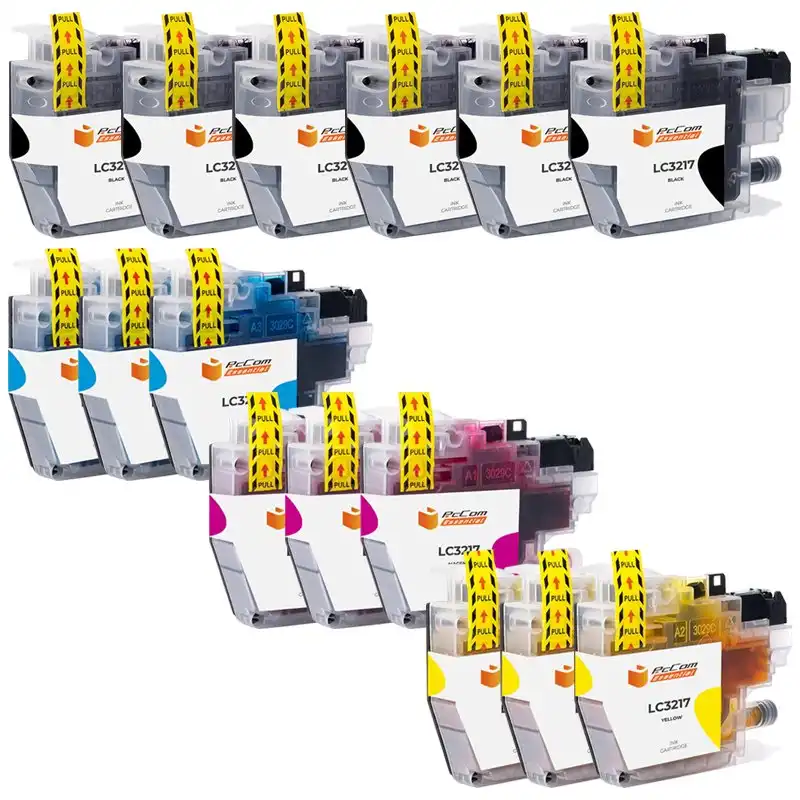 Pccom Essential Brother Lc3217 Cartucho Tinta Compatible Negro/cian/magenta/amarillo Pack 15
