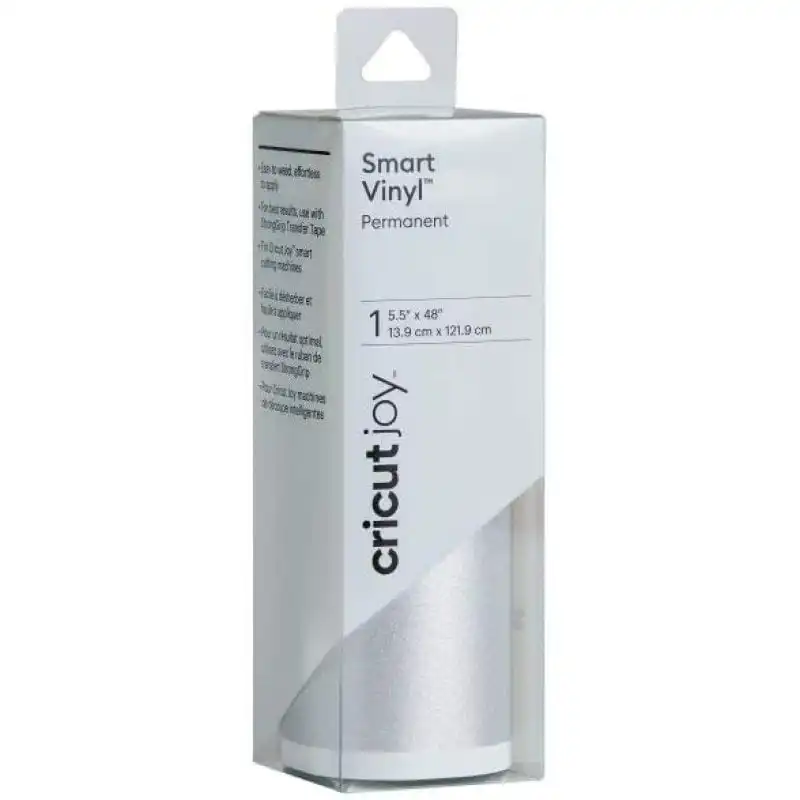 Cricut Joy Vinilo Adhesivo Permanente 13.9 x 121.9 cm Plata Brillante
