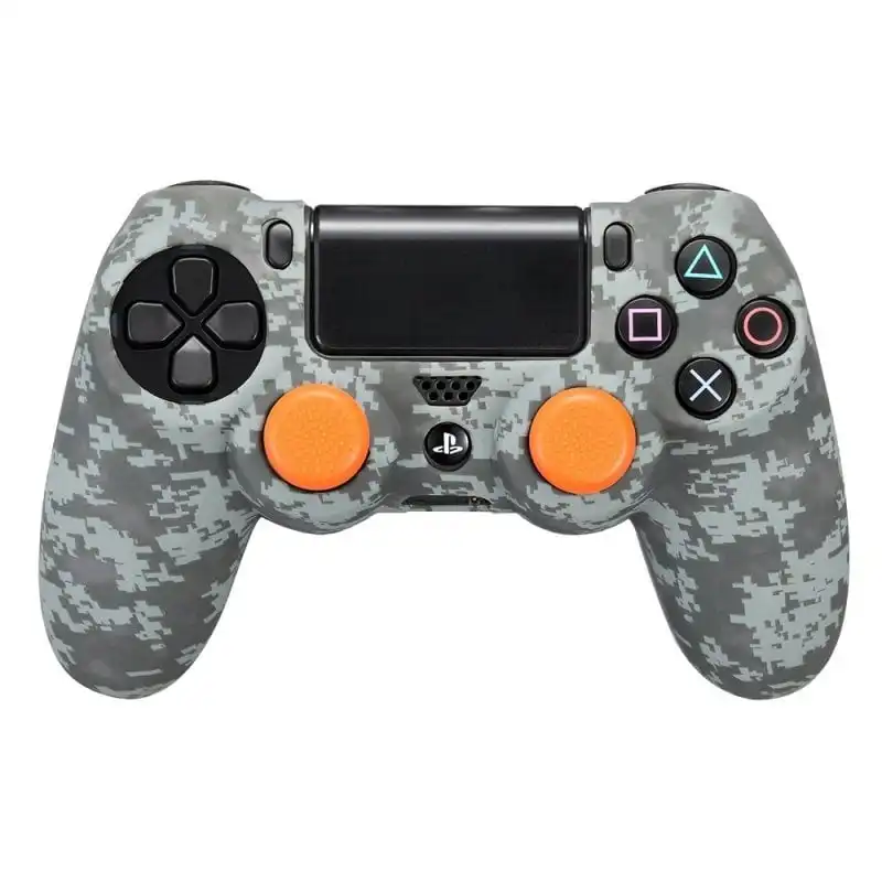 FR-TEC Funda de Silicona + Grips Digital Black para Mando PS4