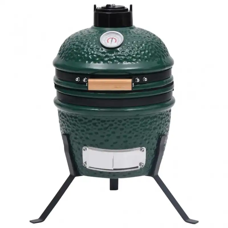 VidaXL Kamado Barbacoa con Ahumador 56cm Verde