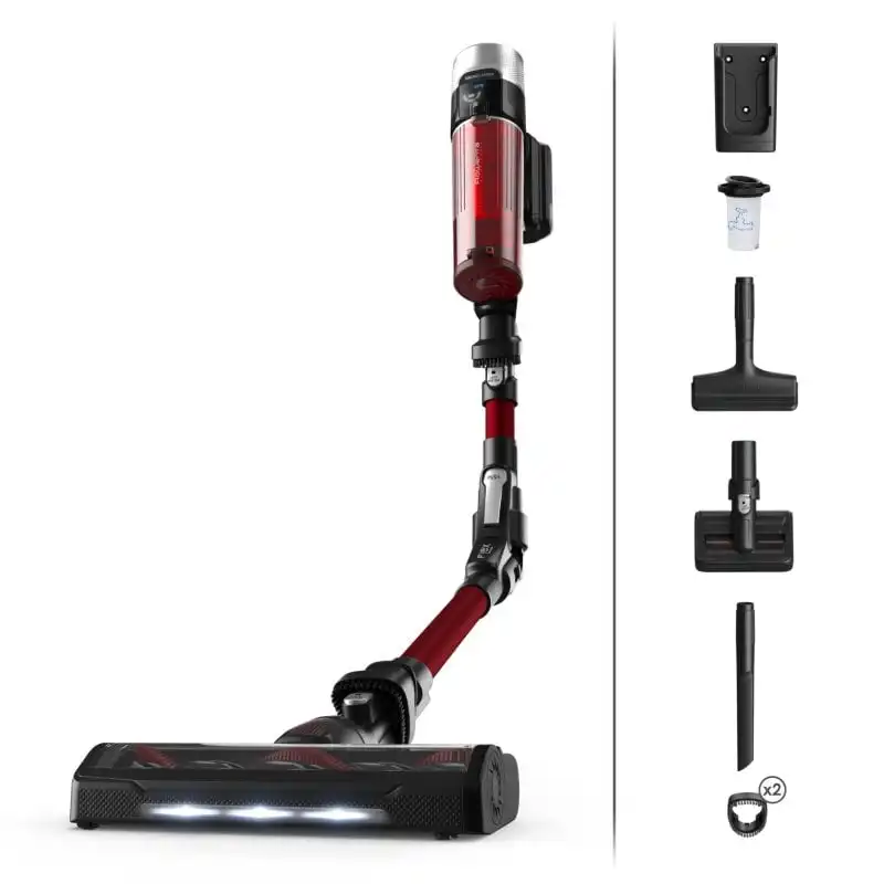 Rowenta RH2079 X-Force Flex 9.60 Aspiradora Escoba a Batería 18V Negro/Rojo
