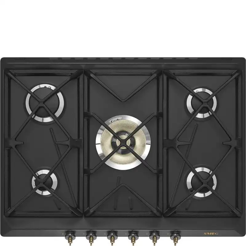 Smeg Coloniale SRV876AOGH Placa de Gas 5 Zonas Antracita