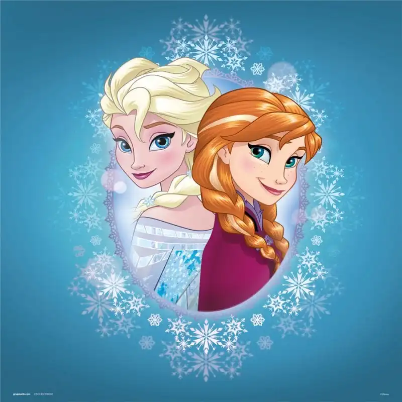 Erik Lámina Disney Frozen Anna & Elsa 30x30cm