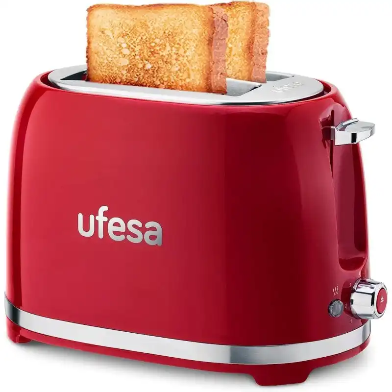 Ufesa Classic Pinup Tostador Retro 7 Niveles 850W Rojo