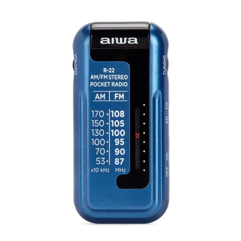 Aiwa R-22BL Mini Radio AM/FM Azul