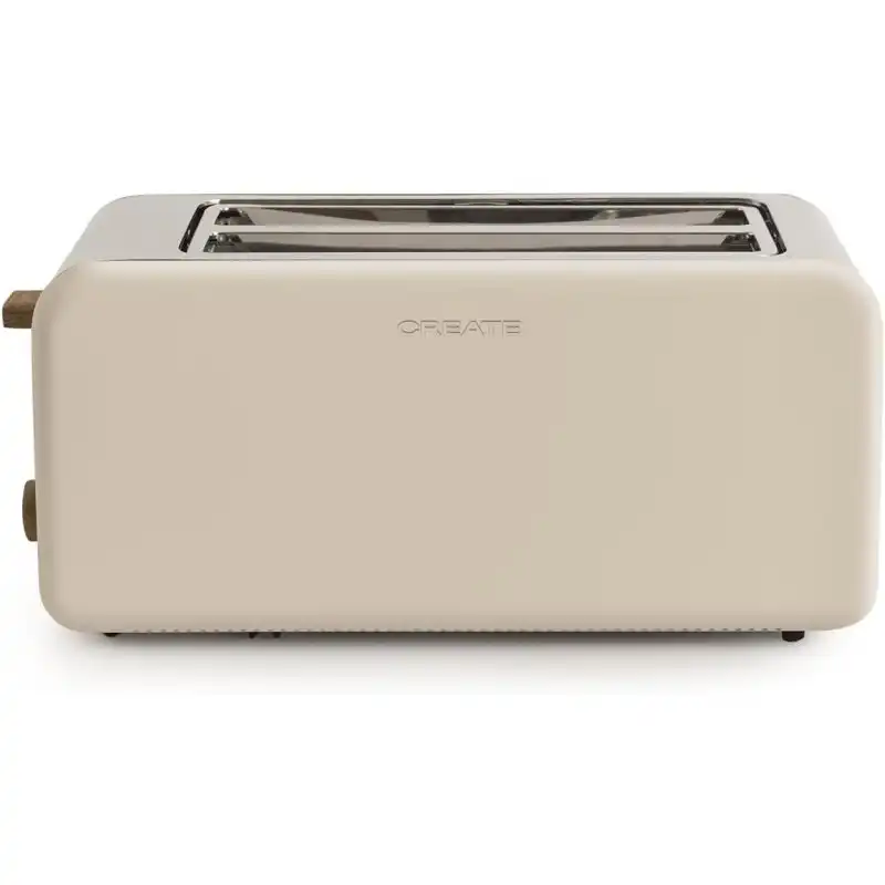 Create Toast Retro Stylance Tostadora Diseño Retro 2 Ranuras XL 1500W Arena