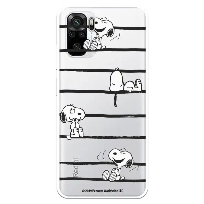 Funda Oficial de Peanuts Snoopy Rayas Snoopy para Xiaomi Redmi Note 10