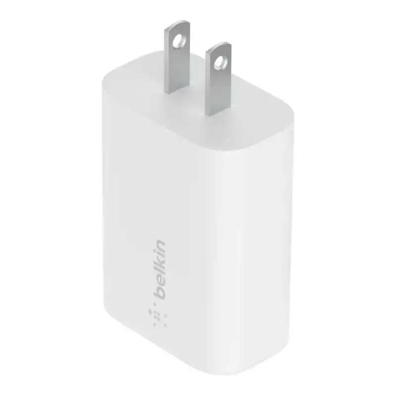 Belkin BoostCharge Cargador de Pared USB-C PD 3.0 PPS de 25 W + Cable USB-C Blanco