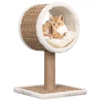 Árbol Para Gatos Túnel Superior Y Hierba Marina 56 Cm Vidaxl