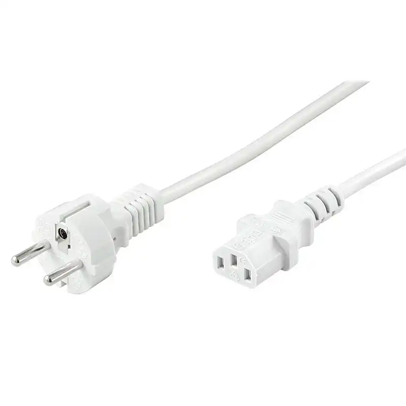 Goobay Cable de Alimentación para CPU Recto C14/C13 2m Blanco