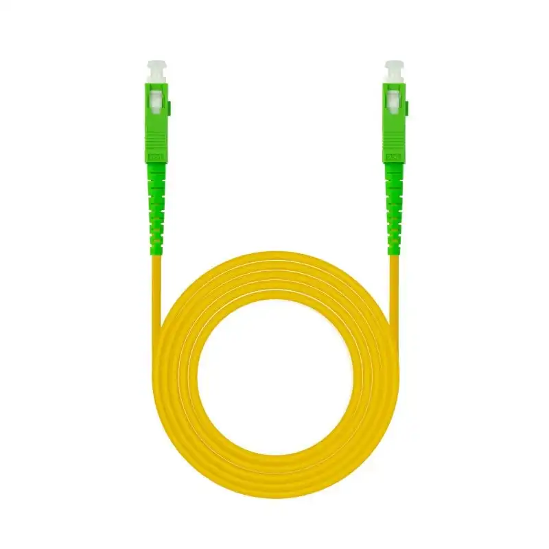 Nanocable Cable de Fibra Óptica SC/APC a SC/APC Monomodo Simplex LSZH 30m Amarillo