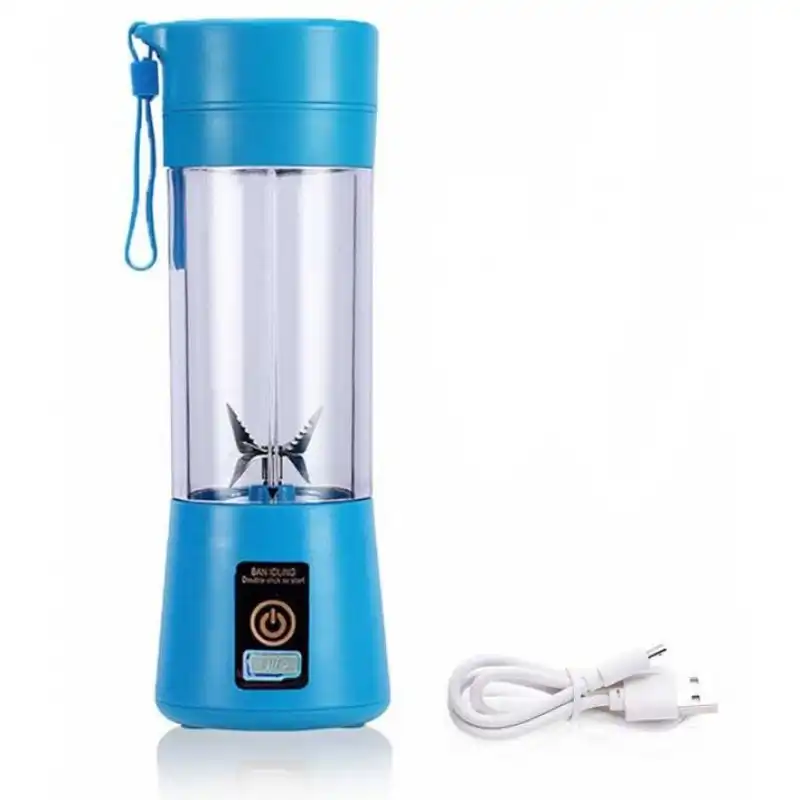 OcioDual Batidora de Vaso Portátil USB Batería Recargable Azul