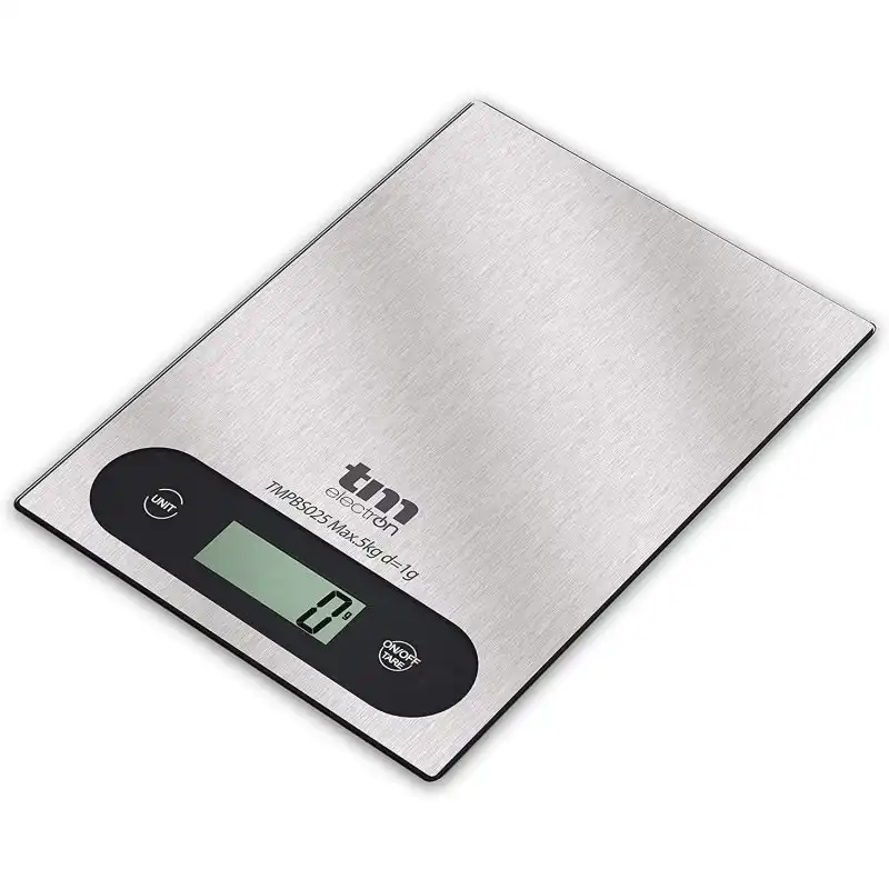 TM Electron Báscula de Cocina 5Kg Acero Inoxidable