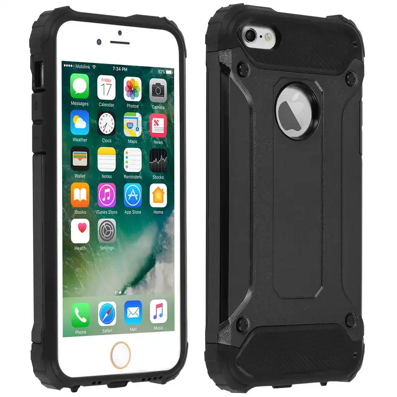 Avizar Defender II Funda Antigolpes Negra para iPhone 6/6s