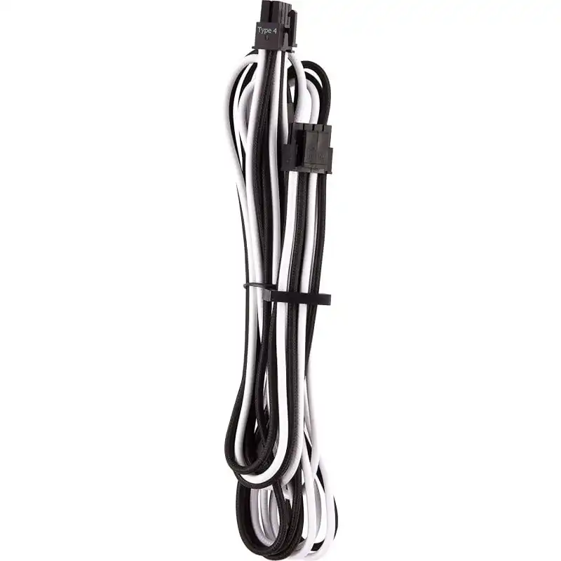 Corsair Premium Cable EPS12V/ATX12V Tipo 4 Gen 4 Blanco/Negro