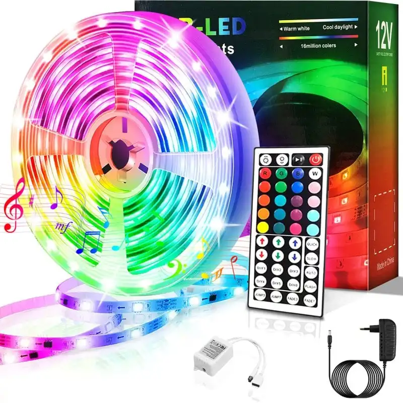 Kinsi LR Tira Led Tira de Luz de con Mando a Distancia 10m