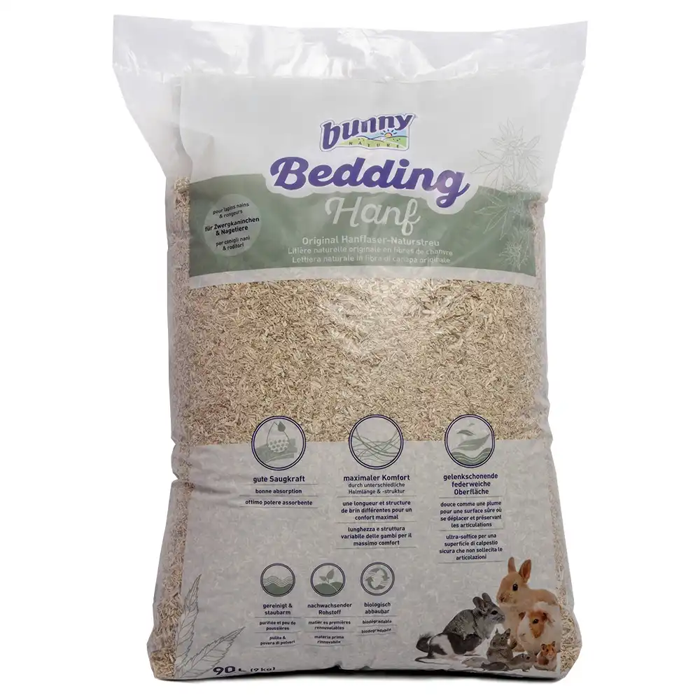 Bunny Bedding lecho absorbente de cáñamo para roedores - 90 l