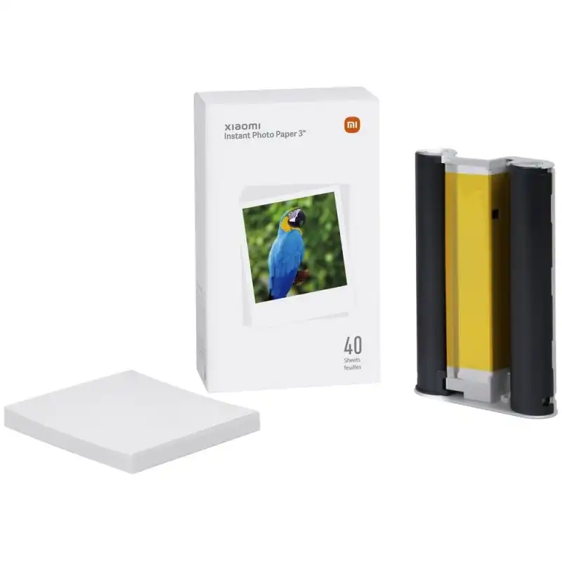 Xiaomi Instant Photo Paper 3" Papel Fotográfico para Impresora Xiaomi Instant Photo 1S 40 Unidades
