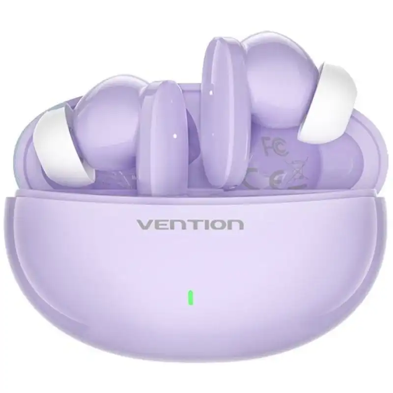 Vention NBFV0 Auriculares Inalámbricos Bluetooth con Estuche de Carga y Autonomía 7h Violeta