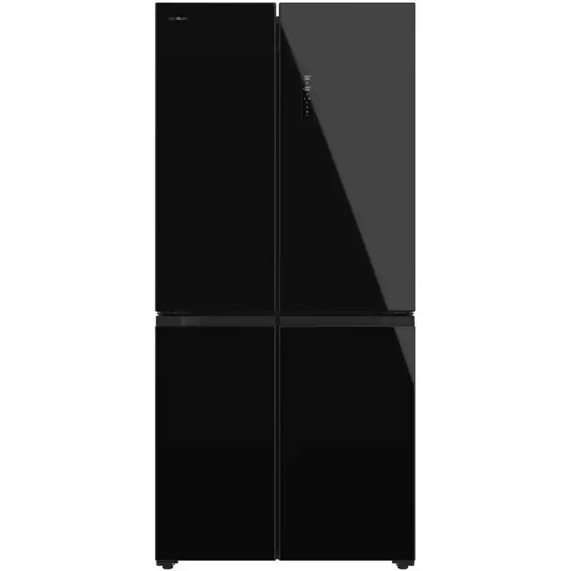 Cecotec Bolero CoolMarket 4D 436 Black Glass E Frigorífico Americano 4 Puertas E Cristal Negro