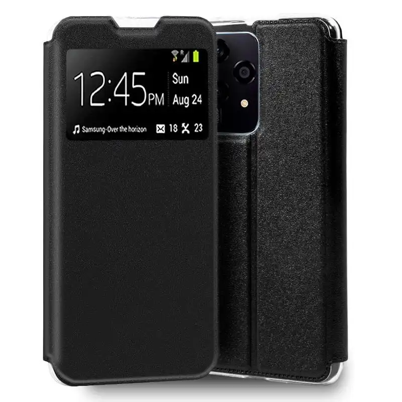 Cool Flip Cover Funda Tipo Libro Liso Negra para Honor 200 Lite