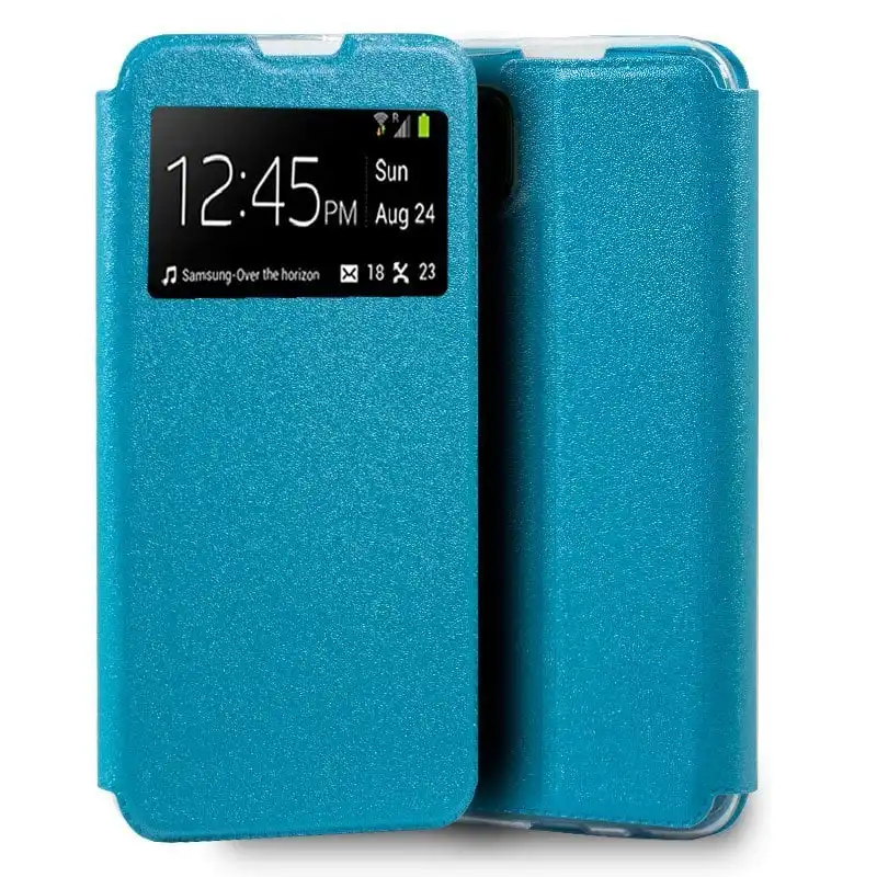 Cool Funda Flip Cover Liso Celeste para Huawei P40 Lite